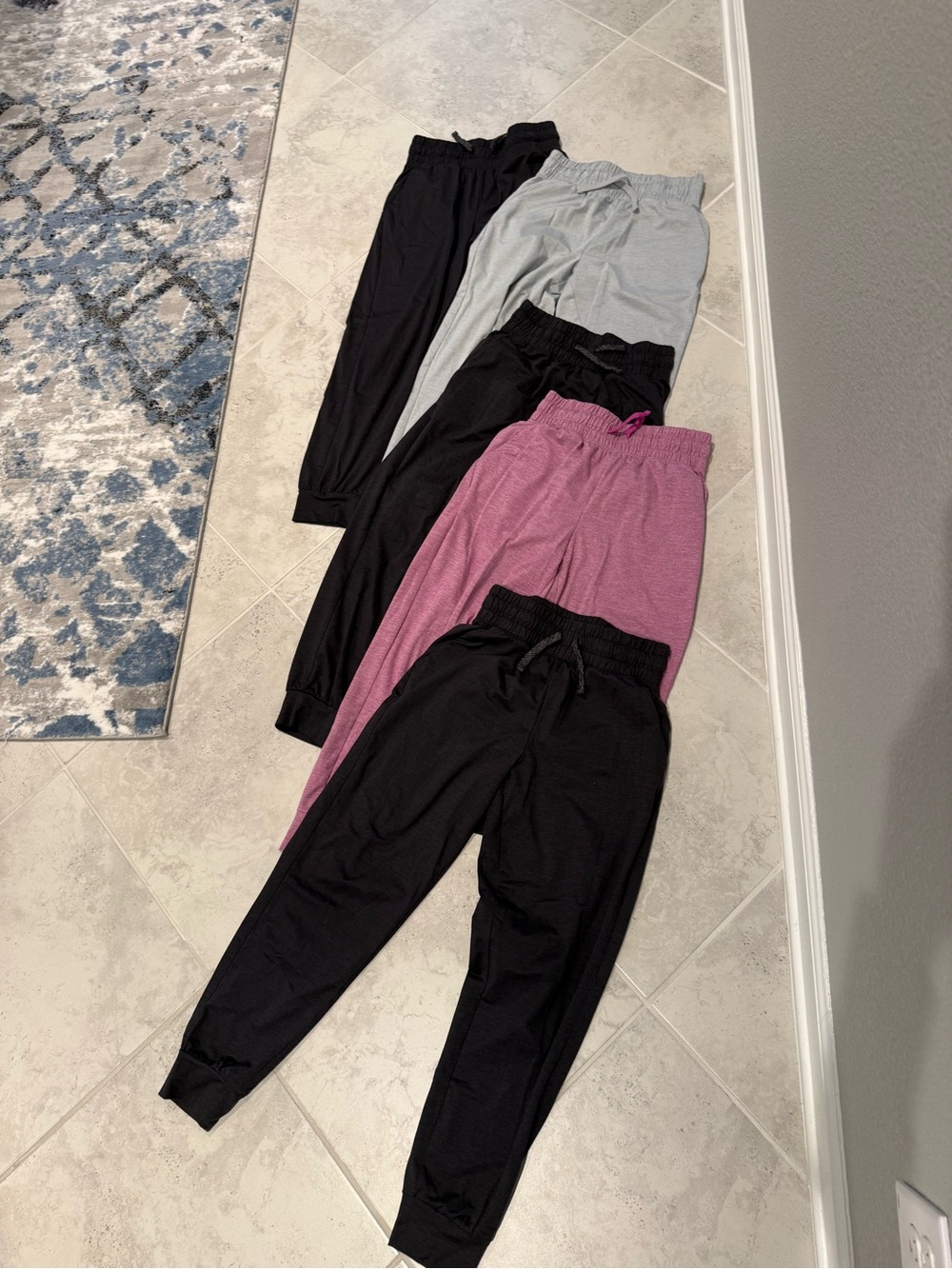 All in Motion Kids Jogger Pants - Black, Gray & Pink